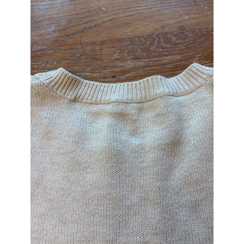 Vintage Y2K Abercrombie Fitch Cable Knit Crewneck Sweater S Cream Alpaca Blend - Picture 9 of 12